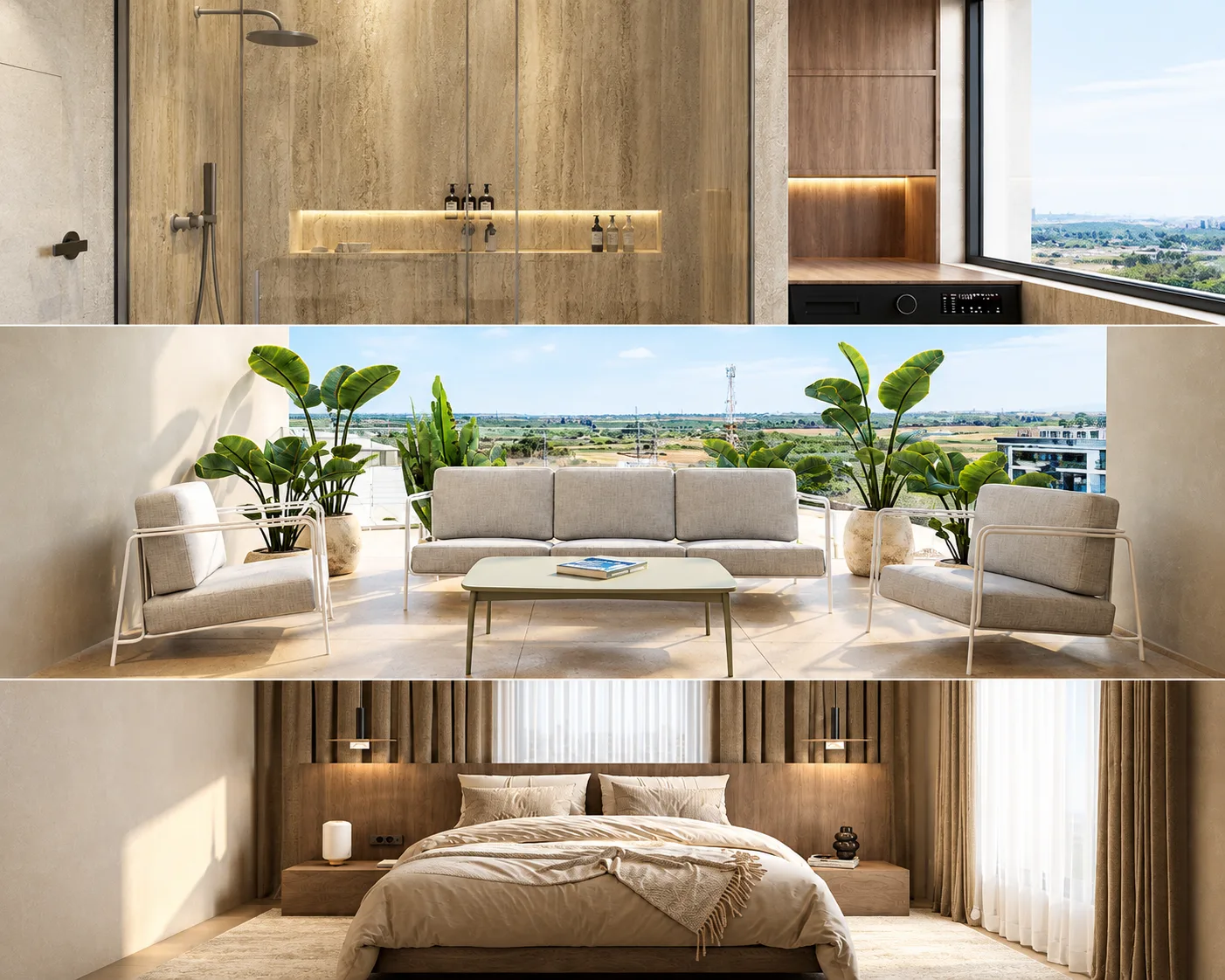 Unbuilt luxury apartment interior walkthrough