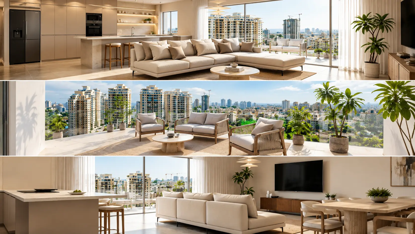 Penthouse spatial suite: Exploring ceiling heights and natural daylight live.